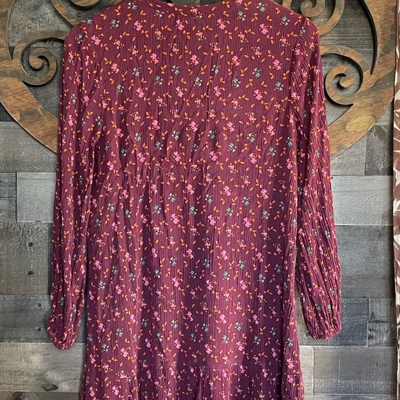 Floral Top Boho Blouse Tassel Tunic Mini Dress (?) Peasant Prairie - Picture 6 of 14